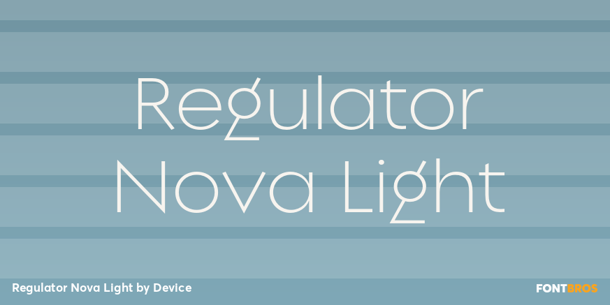 Regulator Nova Light Font Poster #1