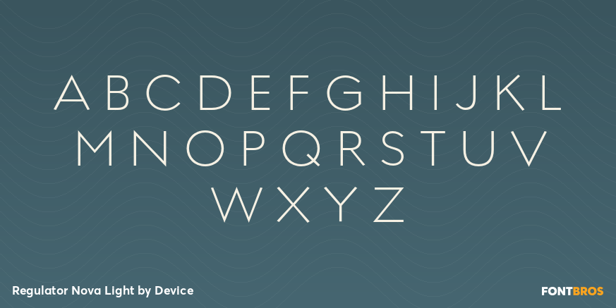 Regulator Nova Light Font Poster #2