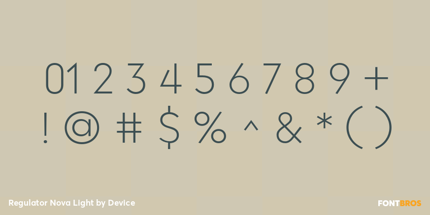 Regulator Nova Light Font Poster #4