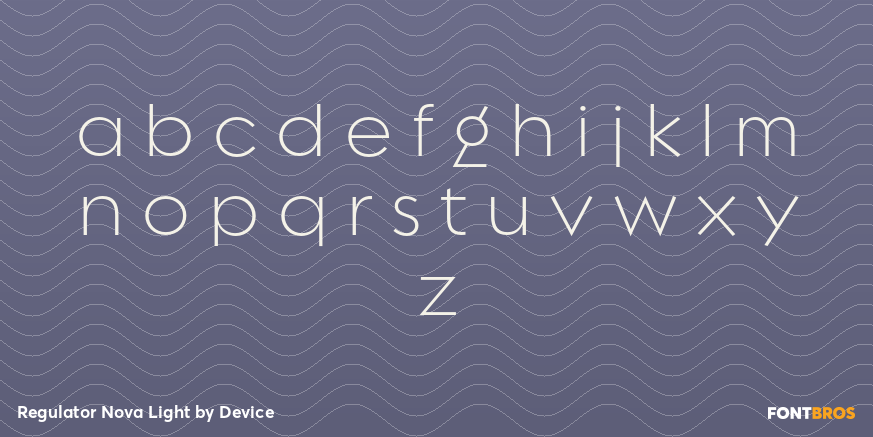 Regulator Nova Light Font Poster #1