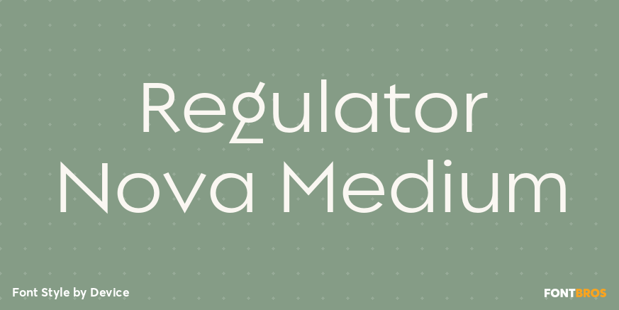 Regulator Nova Medium Font Poster #1