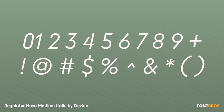 Regulator Nova Medium Italic Font Poster #1