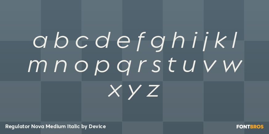 Regulator Nova Medium Italic Font Poster #1
