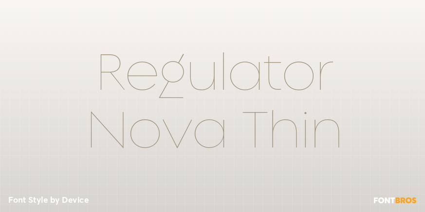 Regulator Nova Thin Font Poster #1