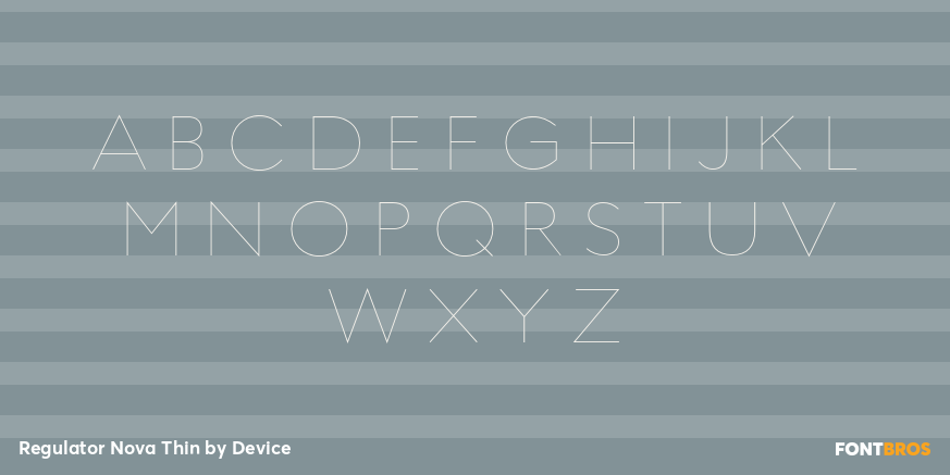 Regulator Nova Thin Font Poster #2
