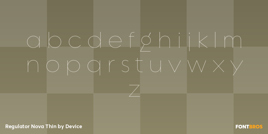 Regulator Nova Thin Font Poster #3