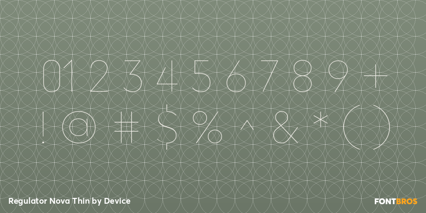 Regulator Nova Thin Font Poster #4