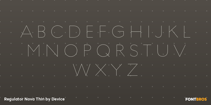Regulator Nova Thin Font Poster #1