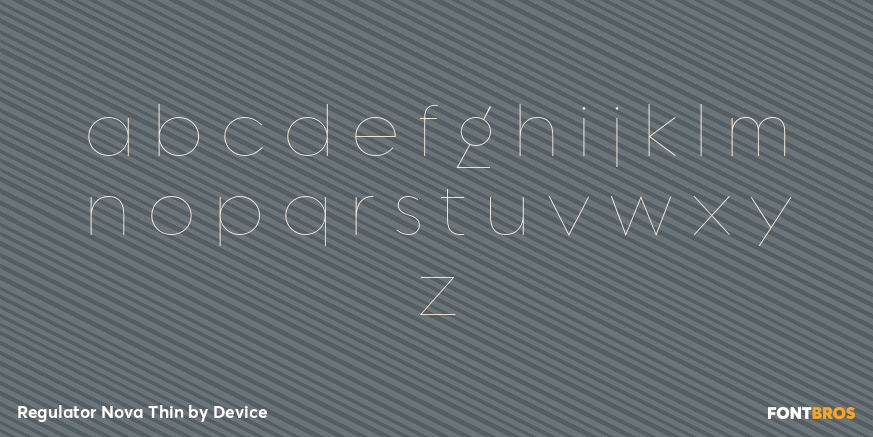 Regulator Nova Thin Font Poster #1
