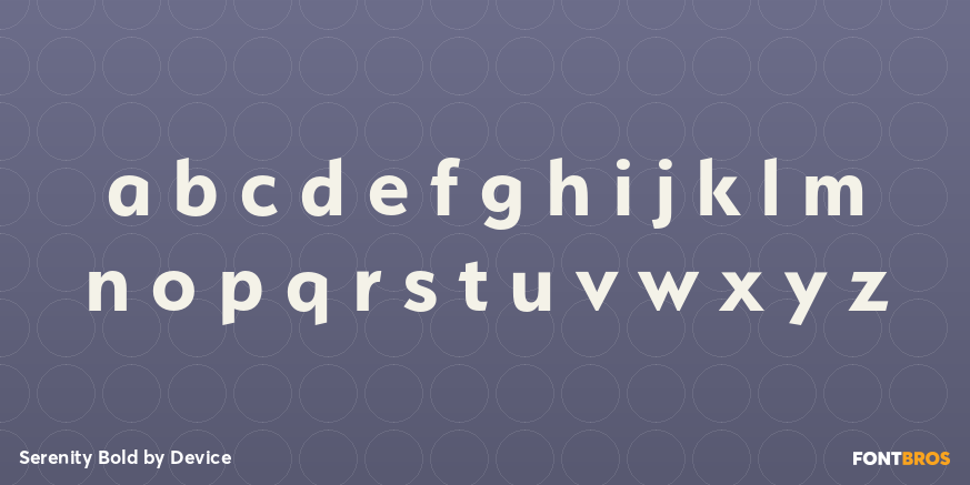 Serenity Bold Font Poster #3