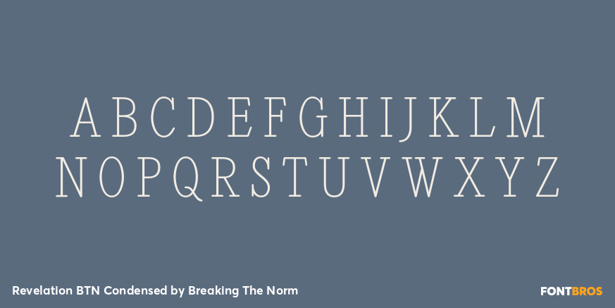 Revelation BTN Condensed Font Poster #1