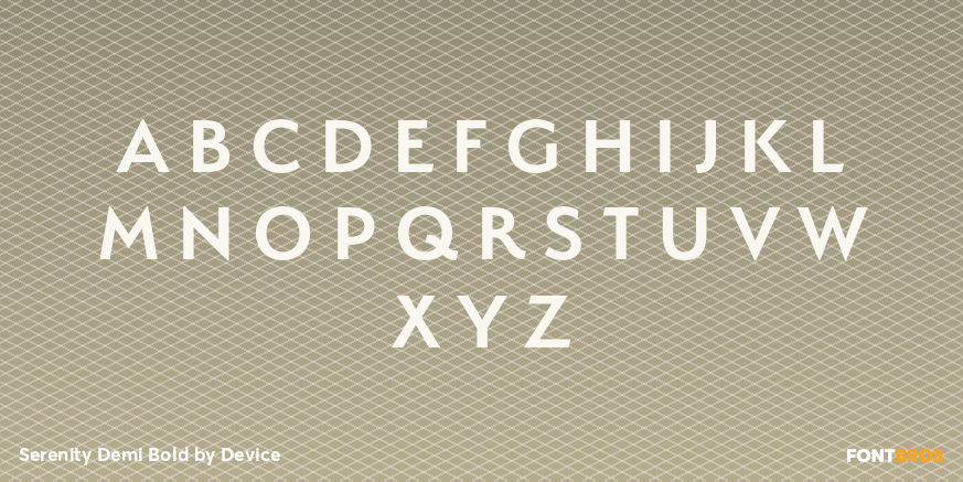 Serenity Demi Bold Font Poster #2