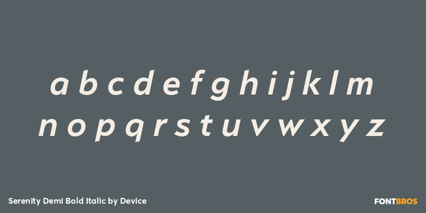 Serenity Demi Bold Italic Font Poster #3