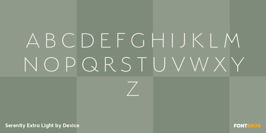 Serenity Extra Light Font Poster #2