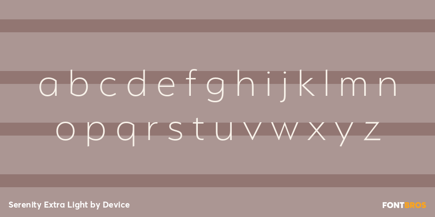 Serenity Extra Light Font Poster #3