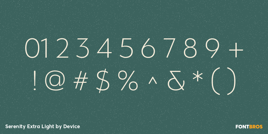 Serenity Extra Light Font Poster #4