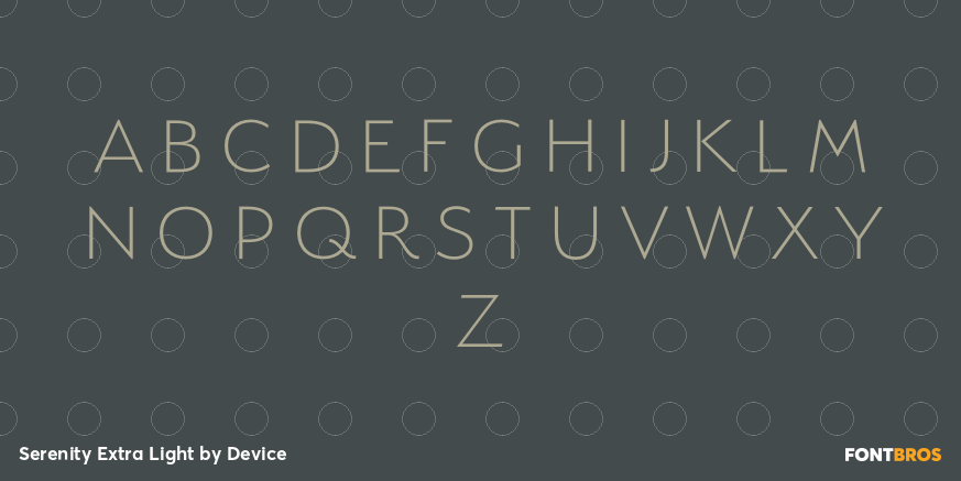Serenity Extra Light Font Poster #1