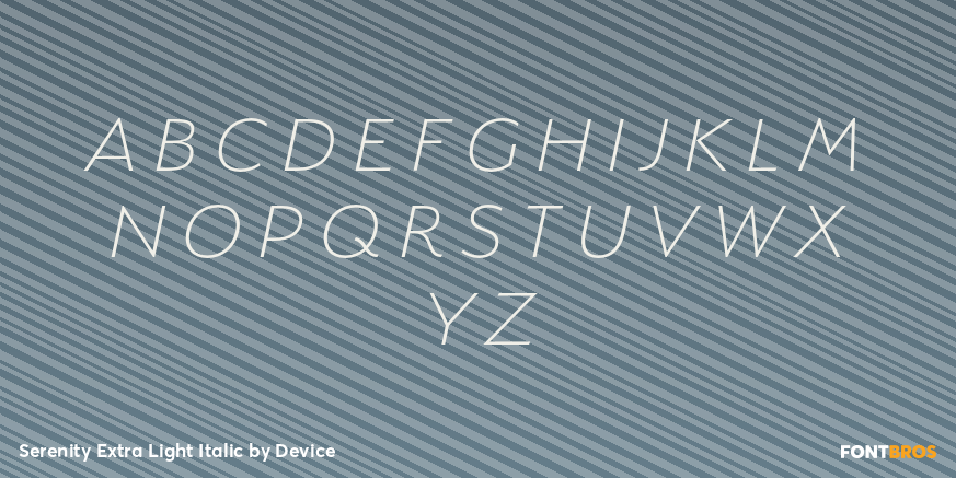 Serenity Extra Light Italic Font Poster #2