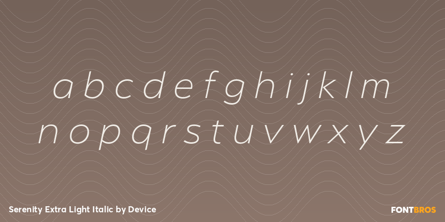 Serenity Extra Light Italic Font Poster #3