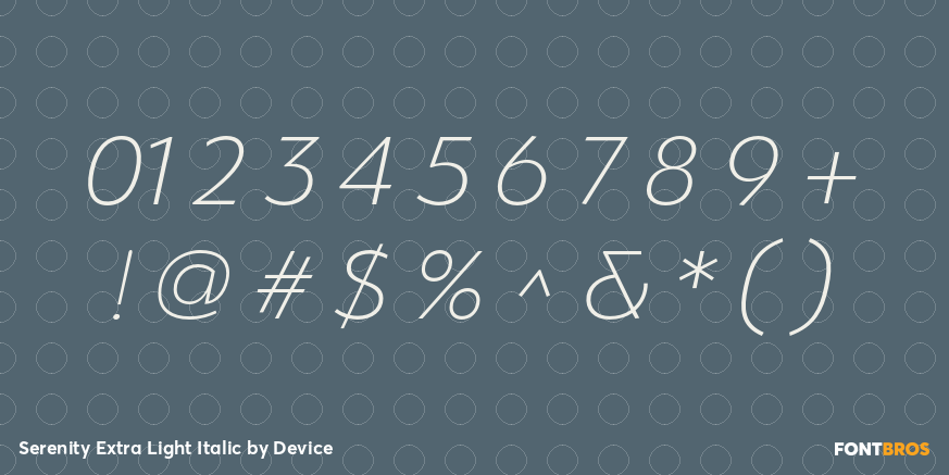 Serenity Extra Light Italic Font Poster #4