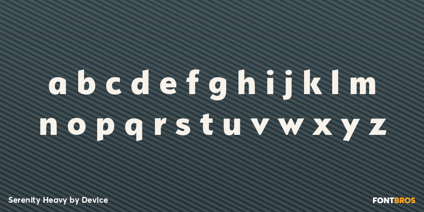 Serenity Heavy Font Poster #3