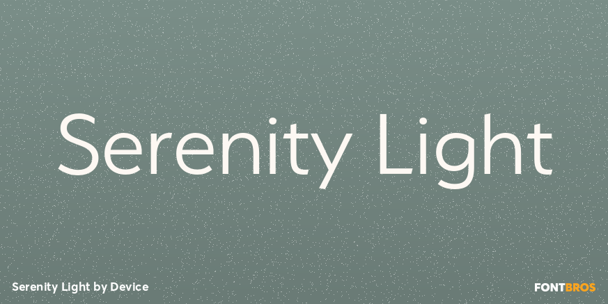 Serenity Light Font Poster #1