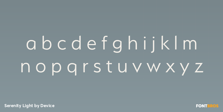 Serenity Light Font Poster #3