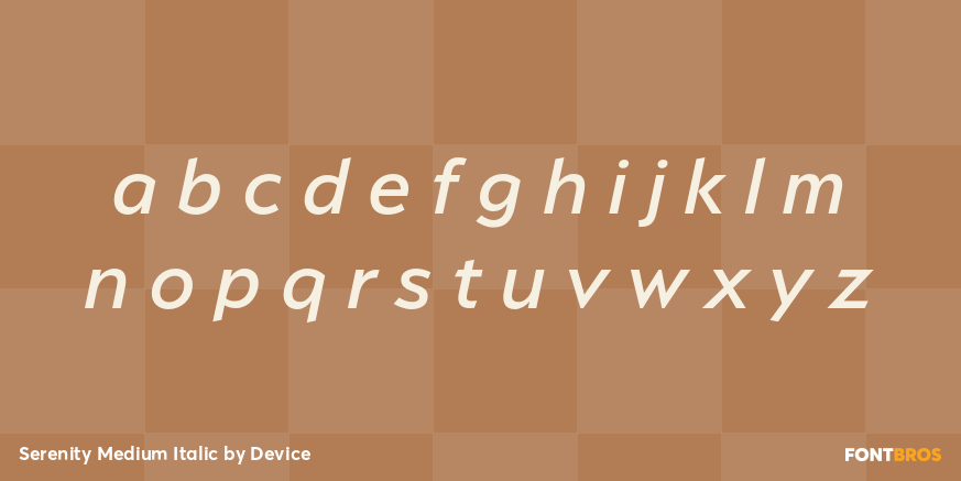 Serenity Medium Italic Font Poster #3