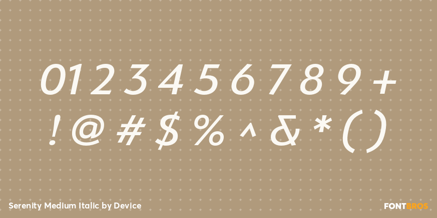 Serenity Medium Italic Font Poster #4