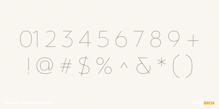 Serenity Thin Font Poster #1