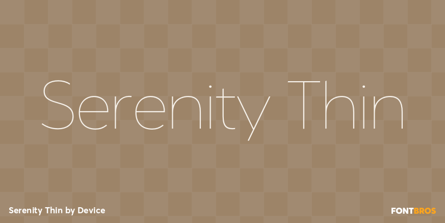 Serenity Thin Font Poster #1