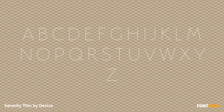 Serenity Thin Font Poster #2