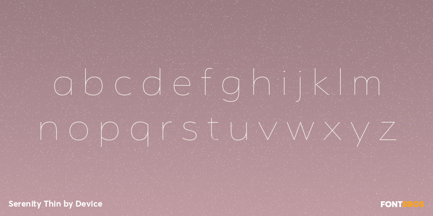 Serenity Thin Font Poster #3