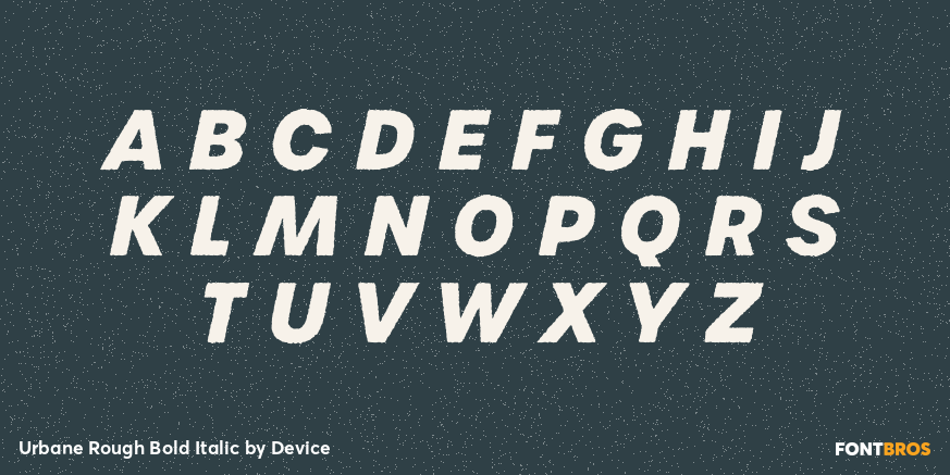 Urbane Rough Bold Italic Font Poster #1