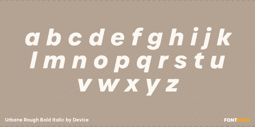 Urbane Rough Bold Italic Font Poster #1