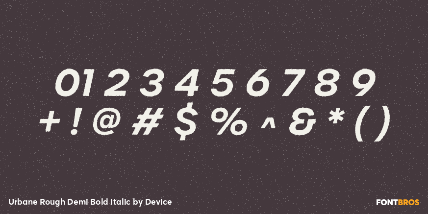 Urbane Rough Demi Bold Italic Font Poster #4