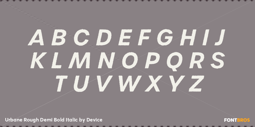 Urbane Rough Demi Bold Italic Font Poster #1
