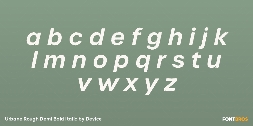 Urbane Rough Demi Bold Italic Font Poster #1