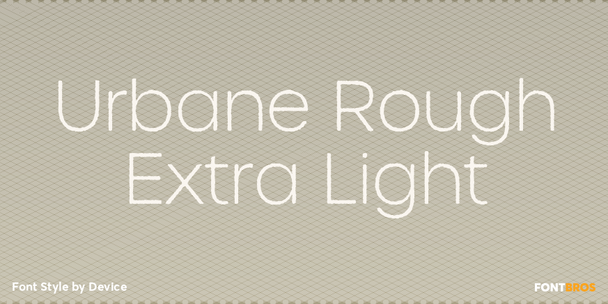 Urbane Rough Extra Light Font Poster #1