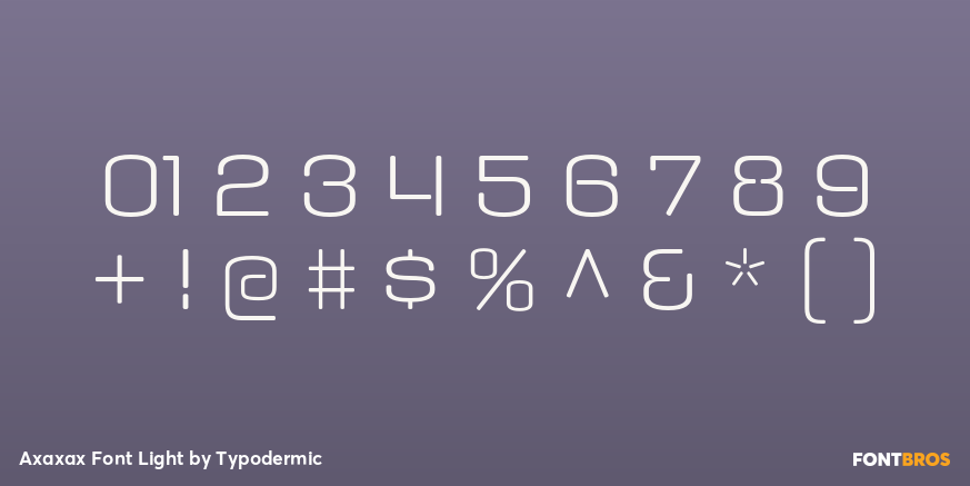 Axaxax Font Light Font Poster #1