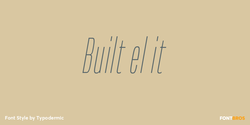 Built el it Font Poster #1