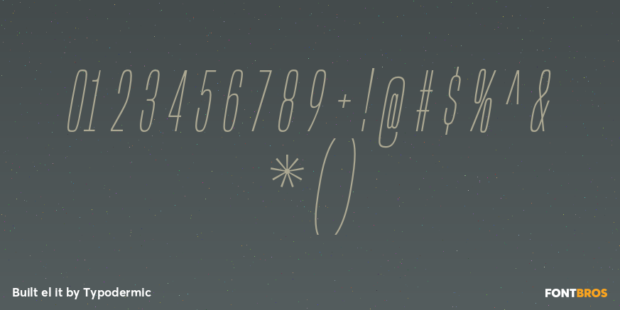 Built el it Font Poster #1