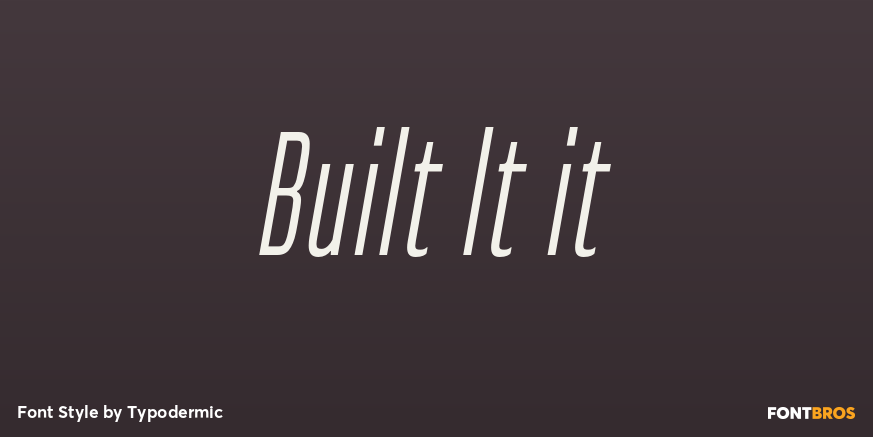 Built lt it Font Poster #1