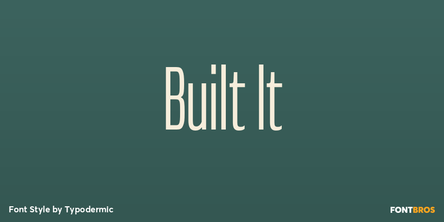 Built lt Font Poster #1