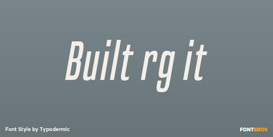 Built rg it Font Poster #1
