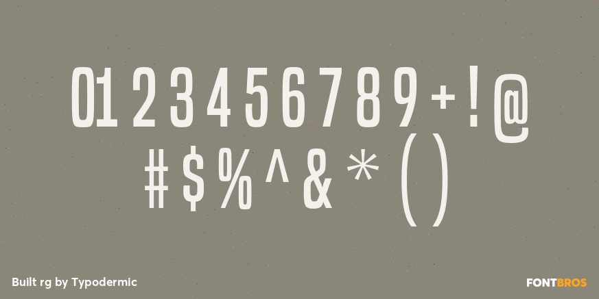 Built rg Font Poster #1