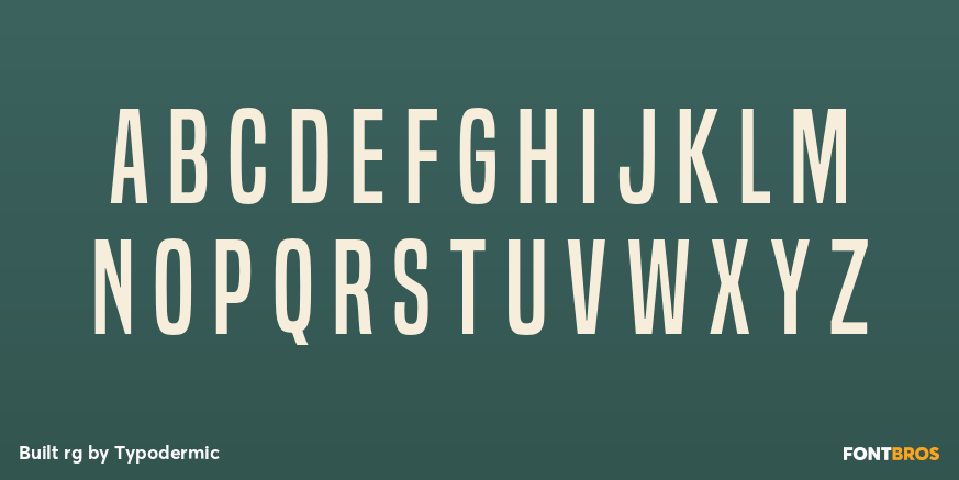 Built rg Font Poster #2