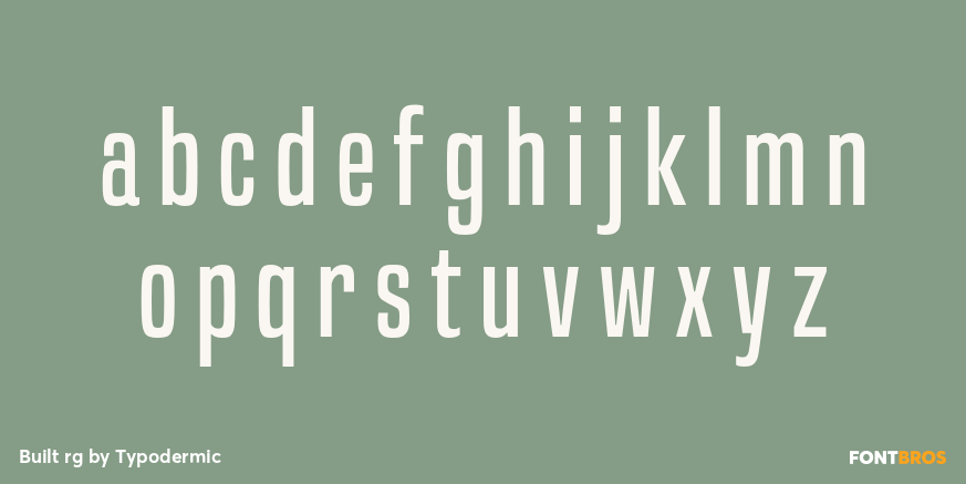 Built rg Font Poster #1