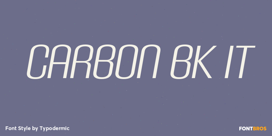 Carbon bk it Font Poster #1
