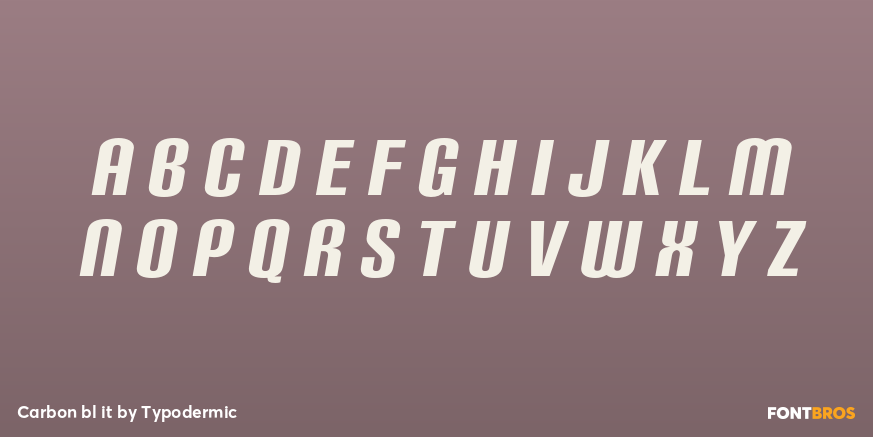 Carbon bl it Font Poster #2